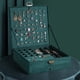 thumbnail image 3 of Caja de joyería GYJOYERO de 3 niveles con cierre verde de terciopelo, 3 of 7