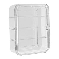 Magideal - Caja De Exhibición De Estatuilla Transparente A Prueba De Agua Para Colecciones Mini Juguetes Gafas