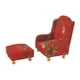 thumbnail image 4 of Conjunto De Muebles En Miniatura Para Casa De Muñecas, Mini Sofá Otomano, Accesorios Vintage Para Fotografía, Escala 1:12, Rojo, 4 of 5