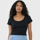 thumbnail image 3 of Polera Mujer Botones Negro Corona, 3 of 5