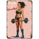 thumbnail image 1 of Letrero sala gimnasio terapia fitness vintage metal estaño hierro pintura decoración pared hogar club cueva hombre 30x20 cm, 1 of 6
