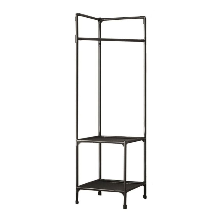 Click Ventas - Perchero Organizador Metálico Esquinero 2 Estantes Ropa