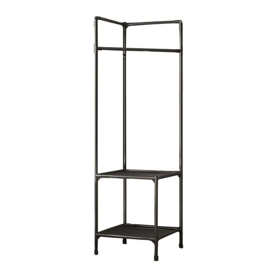 Click Ventas - Perchero Organizador Metálico Esquinero 2 Estantes Ropa