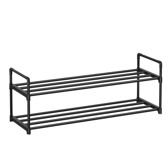 Zapatero SONGMICS con 2 niveles de almacenamiento de metal para 10 pares, negro