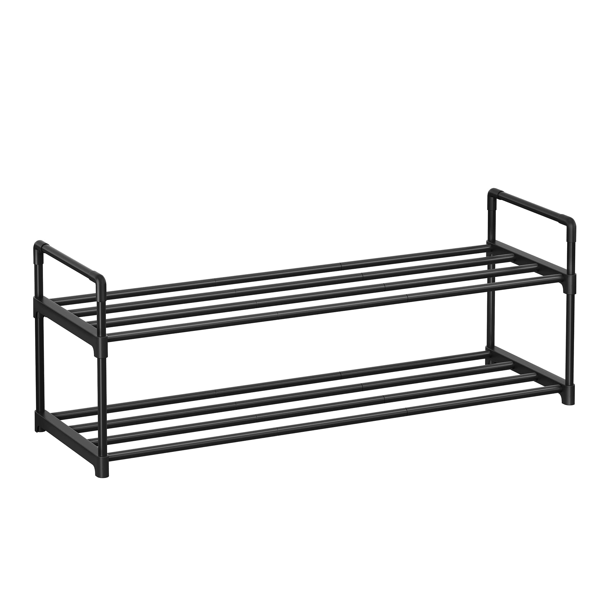 Zapatero Songmics Con 2 Niveles De Almacenamiento De Metal Para 10 Pares, Negro