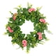 thumbnail image 4 of Guirnalda Para Puerta Delantera Ramo Flores Artificiales Guirnalda Verde Manchado Rosa, 4 of 5