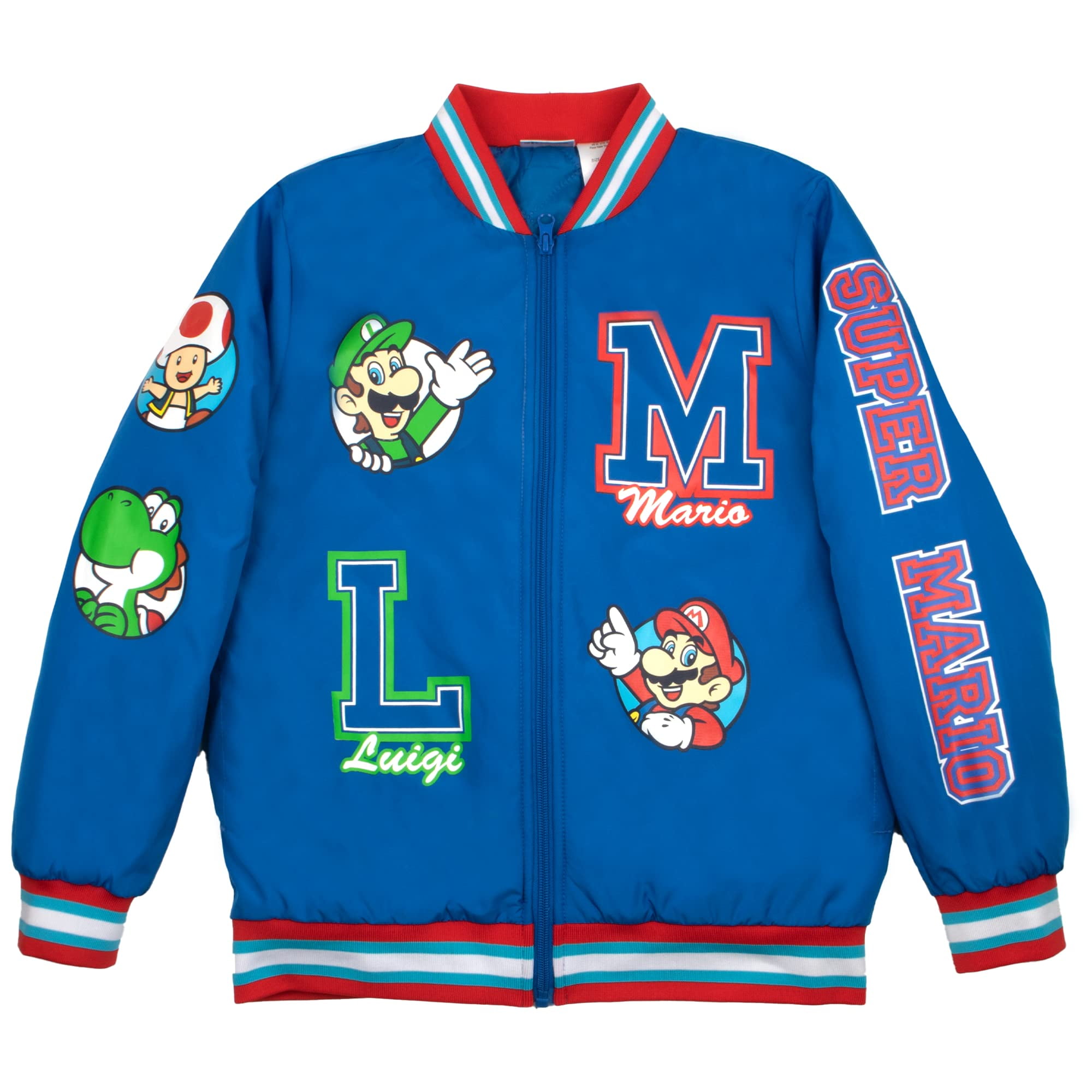 Chaqueta Bomber Nintendo Super Mario Bros Boys Azul Talla 7