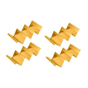 Magideal - 4Pcs Soportes De Tacos Estantería De Acero Inoxidable Tacos Tacos Para Servir Bandejas Tortillas Para Tortillas Para Fiestas De Tiendas De Cocina Casa Oro