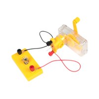Magideal - Modelo De Generador De Manivela, Instrumento Científico Elemental, Fácil De Ensamblar, Ayuda Para La Enseñanza De Física Para Niños, Niñas Y Adultos.