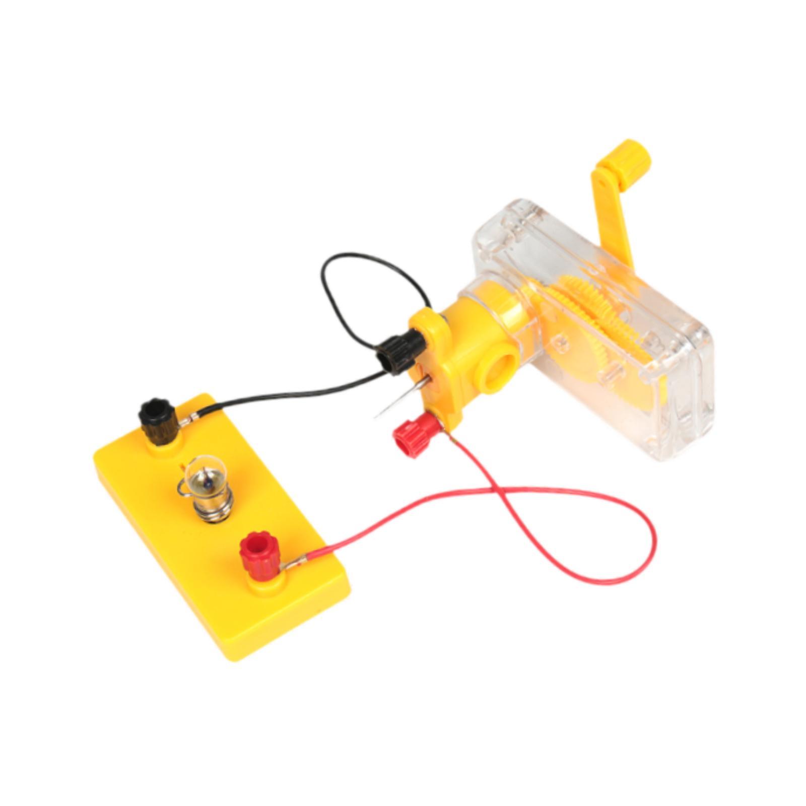 Magideal - Modelo De Generador De Manivela, Instrumento Científico Elemental, Fácil De Ensamblar, Ayuda Para La Enseñanza De Física Para Niños, Niñas Y Adultos.