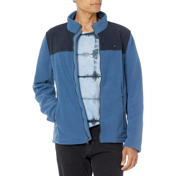 Chaqueta Tommy Hilfiger Classic con cremallera frontal, forro polar, azul marino, XXL