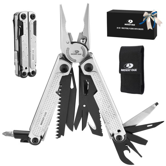Multitool Mossy Oak 20 en 1 de acero inoxidable con funda