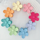 thumbnail image 1 of 8pcs/set Matte Solid Color Flower Shape Hair Claw Clip Plastic Shark Claw Clips For Thick Thin Hair Hair Clips For Women, 1 of 4