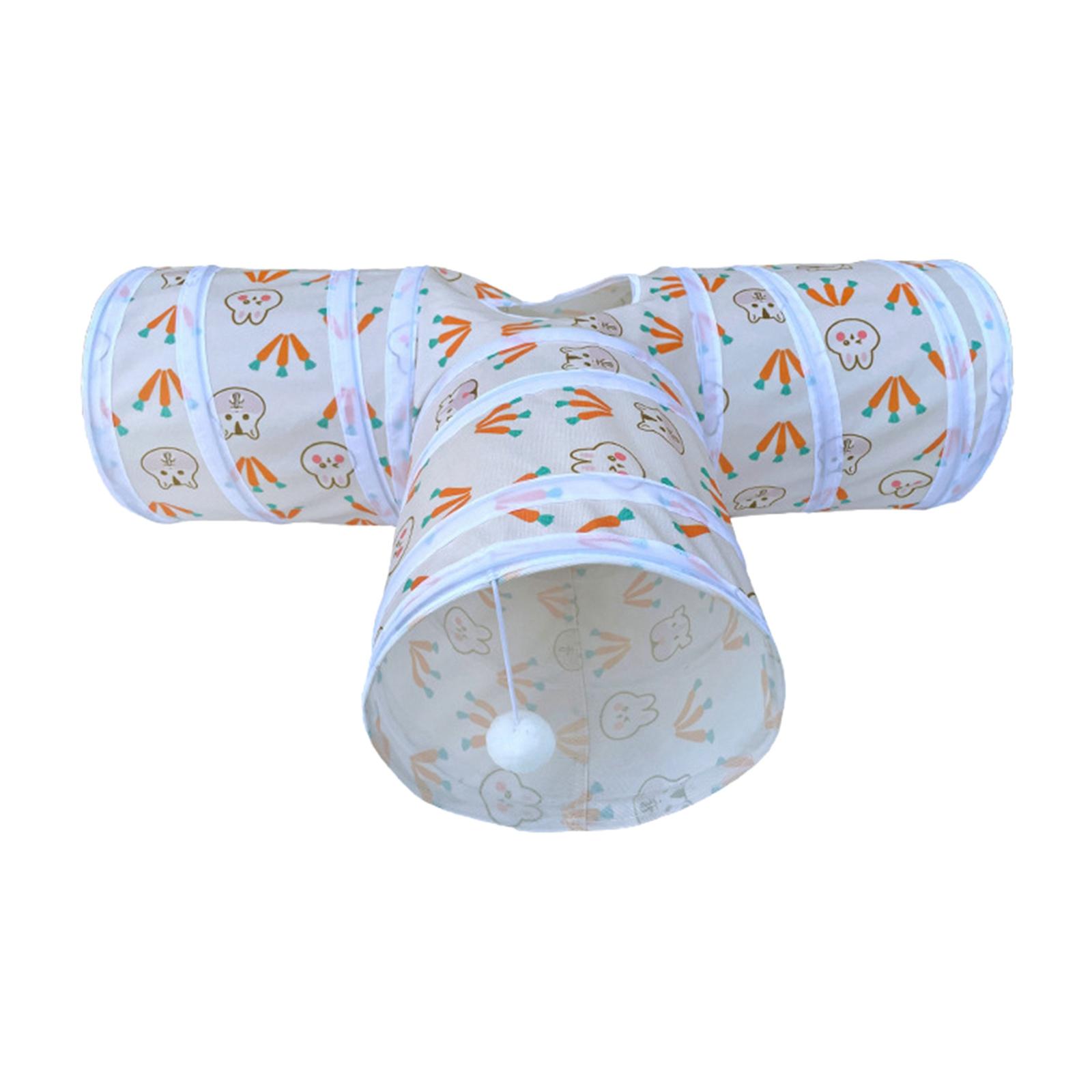 Magideal - Para , Con Pelota/Entrenamiento Interactivo Interior/Plegable/3 Vías/Juguete Con Orificio Para /Para Animales De Interior Conejo , Forma De T