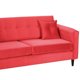 thumbnail image 2 of Sofa New Retro 3 Cuerpos Más 2 Pouf Felpa 00 Rojo, 2 of 5
