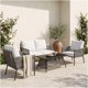 thumbnail image 1 of Juego De Terraza Leonora 4 Piezas Sofá 2 Sillones Mesa Ratán, 1 of 8
