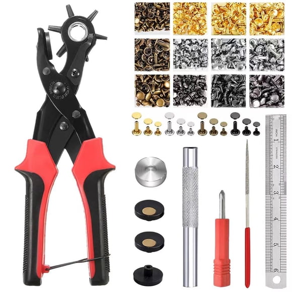 Perforadora YIDAAN con Kit de 240 Remaches para Cuero