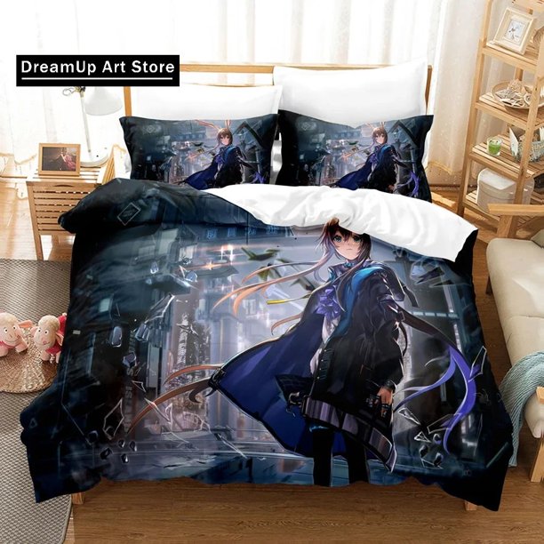 ingGame Arknights Bedding Set Duvet Cover Bedroom Comforter Covers Quilt Cover Home Textile