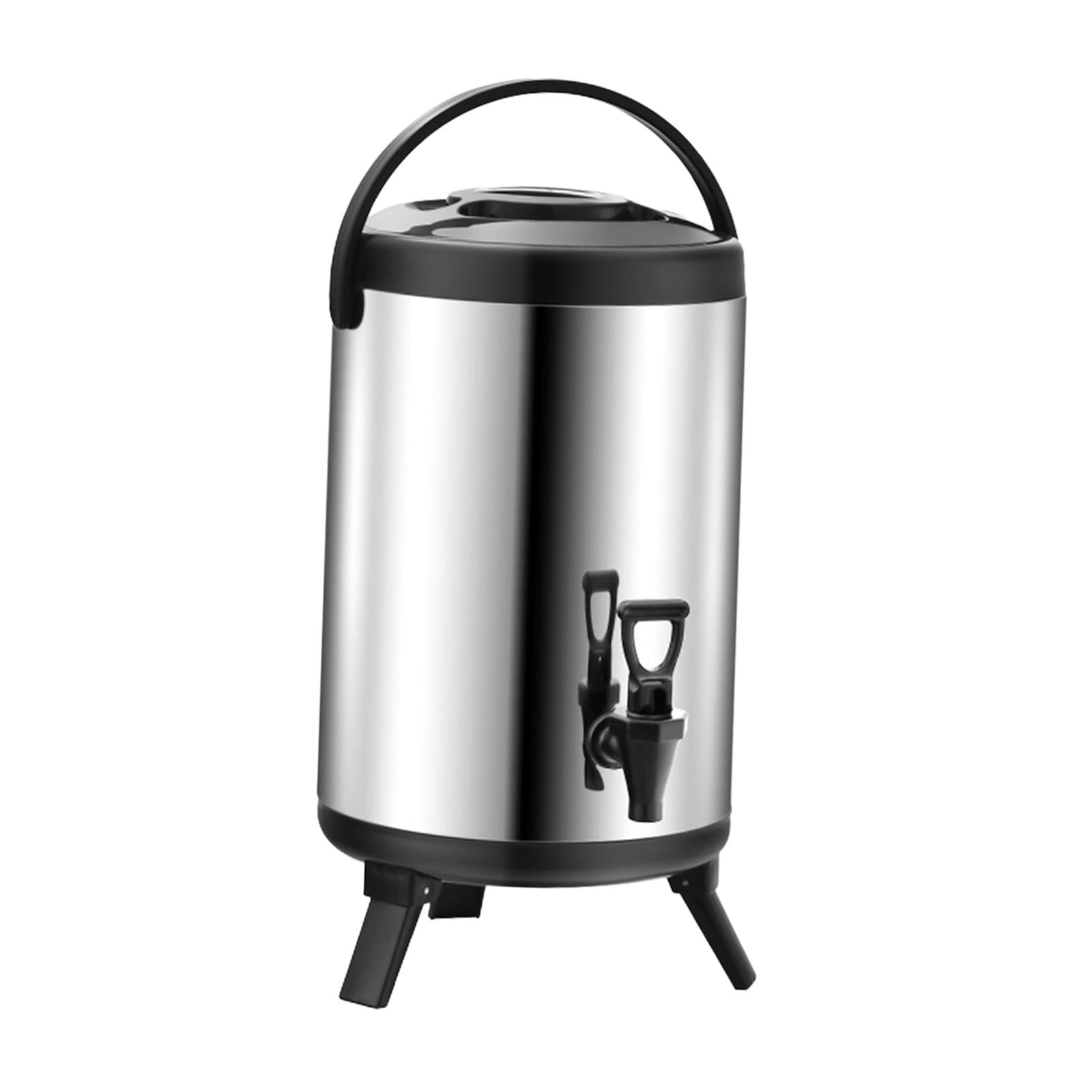 Magideal - Dispensador De Bebidas De Doble Pared, Dispensador De Té De Bebidas Con Aislamiento De Barril Aislado De Acero Inoxidable Para Té, Fiesta, Leche , 8l
