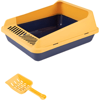 Arenero Para Gato Belug Higiene Gatos Caja De Arena Para Gatos Color Amarillo Azul