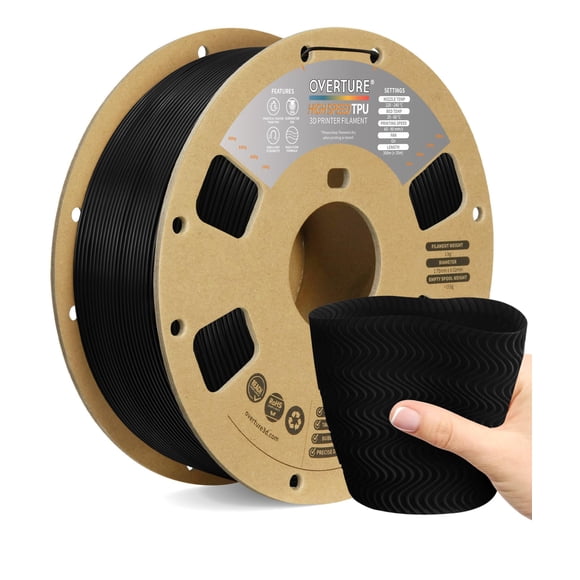 Filamento para impresora 3D OVERTURE TPU de alta velocidad 1,75 mm 95 A