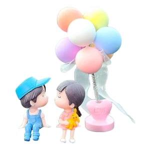 Magideal - Decoraciones Para Salpicadero De Coche, Globo De Primavera Popular A La Moda, Adorno Interior De Coche De Pvc Divertido Para Dormitorio Temático, Chic Pareja Muñeca