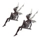thumbnail image 1 of 2x Encantadora Figura De Hada De Jardín Decoración Fuente Estatua Ornamento Marrón, 1 of 7