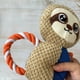 thumbnail image 3 of Juguete Peluche Perezoso Para Perro Con Cuerda Mordedor Diseño Perezoso, 3 of 3