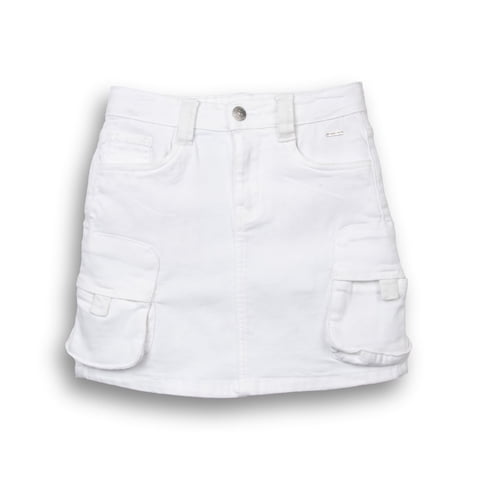 Falda Niña Blanco Pillin