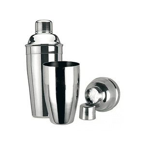 Importclick - Coctelera 3 Piezas Shaker Acero Inoxidable 500 Ml Plateado