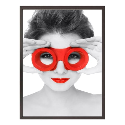 Genérico - Cuadro Decorativo Medidas 30X40 Cm Blanco Y Rojo