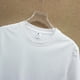 thumbnail image 2 of Camiseta de Mujer de Manga Corta, Camiseta Ajustada de Cuello Redondo, casual y Moderna, top de Mujer de Algodón de color Puro, Blanco Claro, 2 of 7