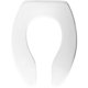 thumbnail image 1 of Asiento para inodoro Bemis 1655CT comercial, frontal abierto, alargado, blanco, 1 of 7