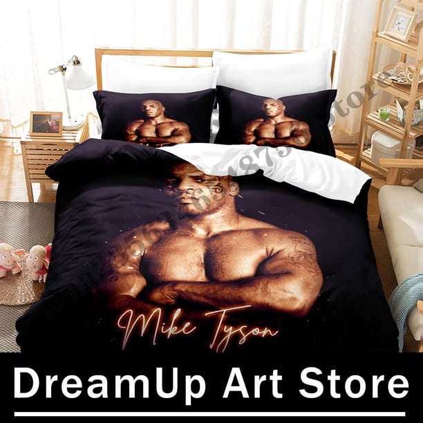Fashion Mike Tyson Bedding Set Boys Girls Duvet Cover Pillowcase Bed Adult Bedroom