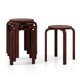 thumbnail image 1 of Juego de 4 bancos apilables de madera bentwood Giantex para aula, color café, 1 of 9