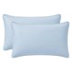 thumbnail image 1 of Protector de Almohada Estilo Sobre REGALWOVEN, Tamaño Estándar, Paquete de 2, Impermeable y Acolchado para Uso en Hogar y Hotel Azul Cielo Reina, 1 of 5