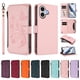 thumbnail image 3 of Funda Cartera Mariposa para [iPhone 17] con Soporte y Cremallera Rosa, 3 of 6
