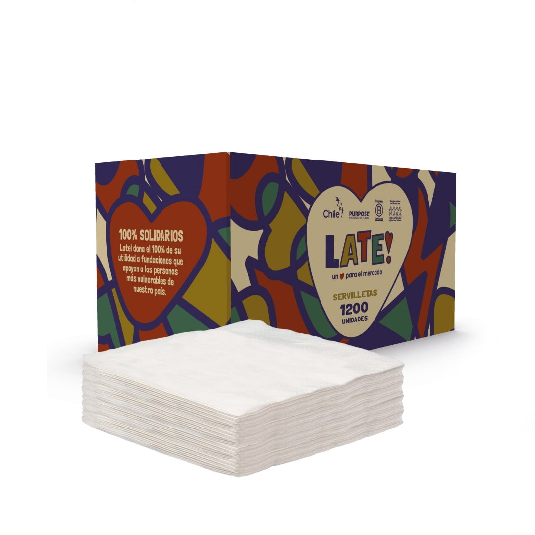 Late! - Servilleta 24x24cm 1200u