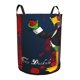 thumbnail image 2 of Conde Pátula Cesta de lavandería de gran capacidad redonda con asa, bolsa para ropa sucia plegable, almacenamiento para dormitorio, baño y lavadero 44x35 cm, 2 of 6