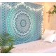 thumbnail image 1 of RAJRANG Tapiz Grande Mandala para Dormitorio y Sala de Estar, Colgante de Pared de Algodón (Verde Mar, Degradado, 90x84 Pulgadas, Tamaño Queen), 1 of 6