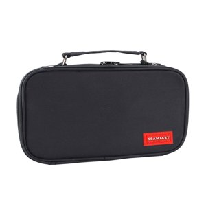 Magideal - Estuche Para Lápices Estuche Para Lápices Con Cremallera Estuche Portátil Para Lápices De Oficina Estuche Para Lápices Organizador Para Estudiantes Ad Negro 245X5X155Cm
