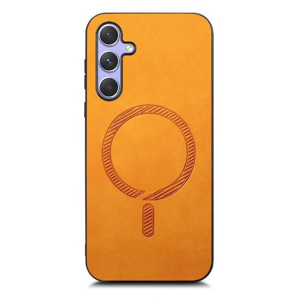 Magnetic Slim Case for Samsung Galaxy A24 with Camera Guard & Anti-Scratch Back Yellow