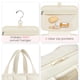 thumbnail image 3 of Bolsa de aseo colgando organizador de maquillaje de viaje Bolsa cosmética de maquillaje para artículos de aseo de tamaño completo, beige grande, 3 of 3