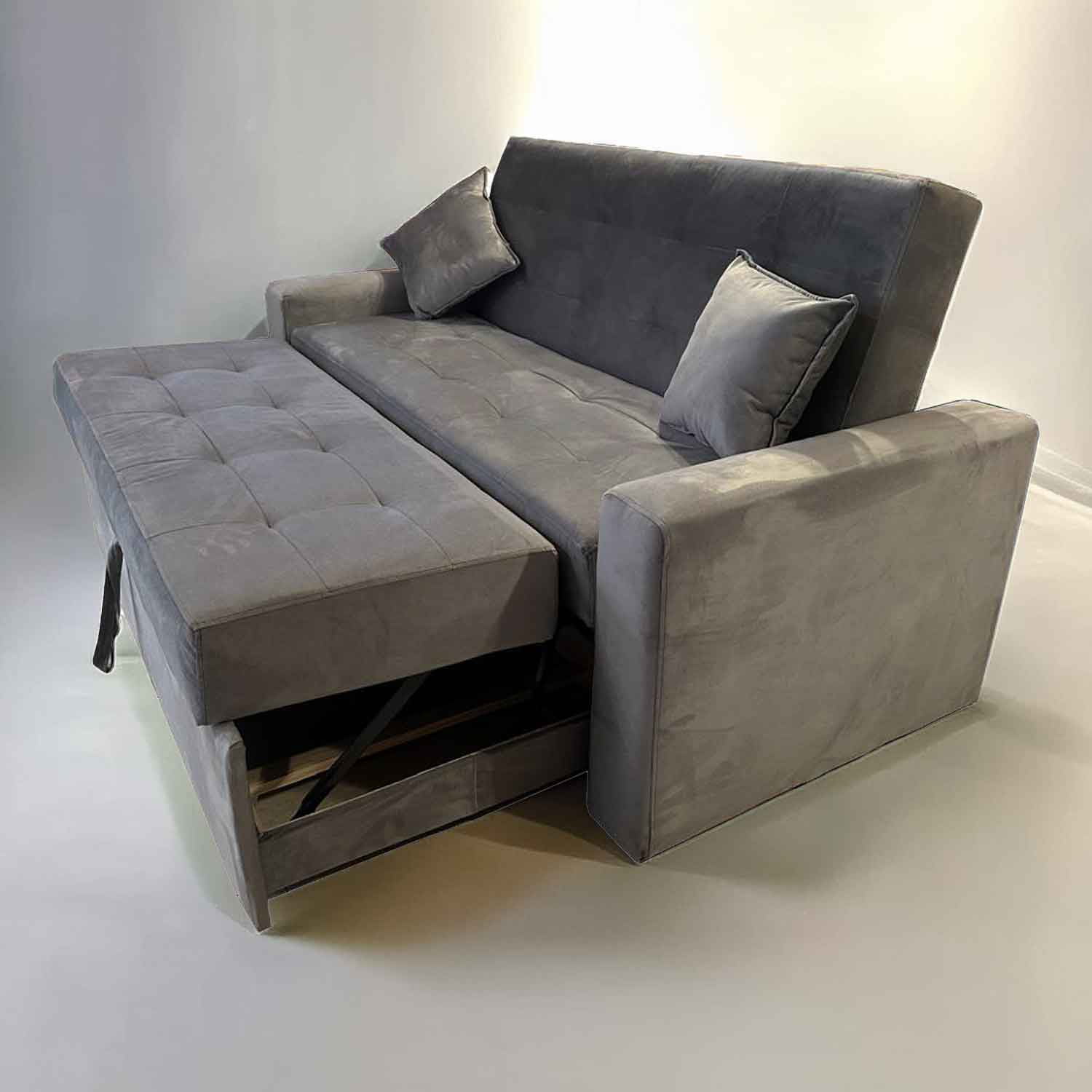 Muebles Hvm - Sofa Cama Hvm Cinema Gris Felpa