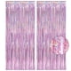 thumbnail image 1 of Cortina Tinsel GREATRIL con flecos de aluminio, color lila rosa, 2 paquetes, 1 of 8