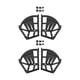 thumbnail image 4 of 2x Gabinete Con Cajones Para Zapatos Bisagra Estante Giratorio Accesorio Gabinete Marcos Abatibles Negro 3 Capas De Espesor, 4 of 5
