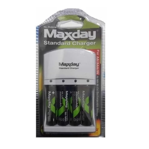 Tomasstore - Cargador De Baterias Aa Aaa 9V + 4 Batera Recargable Aa Pila