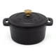thumbnail image 1 of Set de 3 Mini Cocotte 10 Cms La Creole. Ø-0,20 Black Matte + Stand de madera, 1 of 3