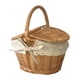 thumbnail image 3 of Cesta de Picnic de Mimbre Tejida a Mano con Tapa Y Asa Cesta de Almacenamiento de Ratán Cesta de Mimbre Tejida Frutas Sándwiches Verduras, 3 of 5
