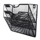 thumbnail image 5 of Organizador de carpetas de pared de malla, soporte colgante con 3 bolsillos, soporte de organización, soporte de pared de Metal negro para clasificar, 5 of 5
